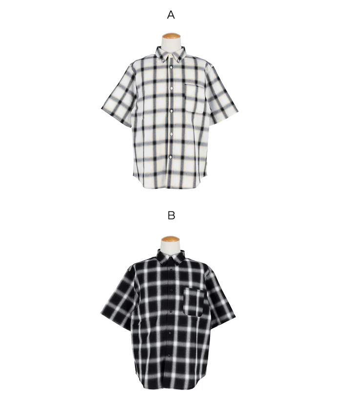 チェック半袖シャツ メンズ メール便不可 - Image 15