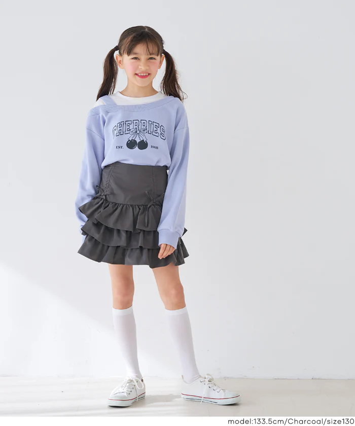 セール★1990円→990円 ティアードミニスカート キッズ メール便不可 - Image 2