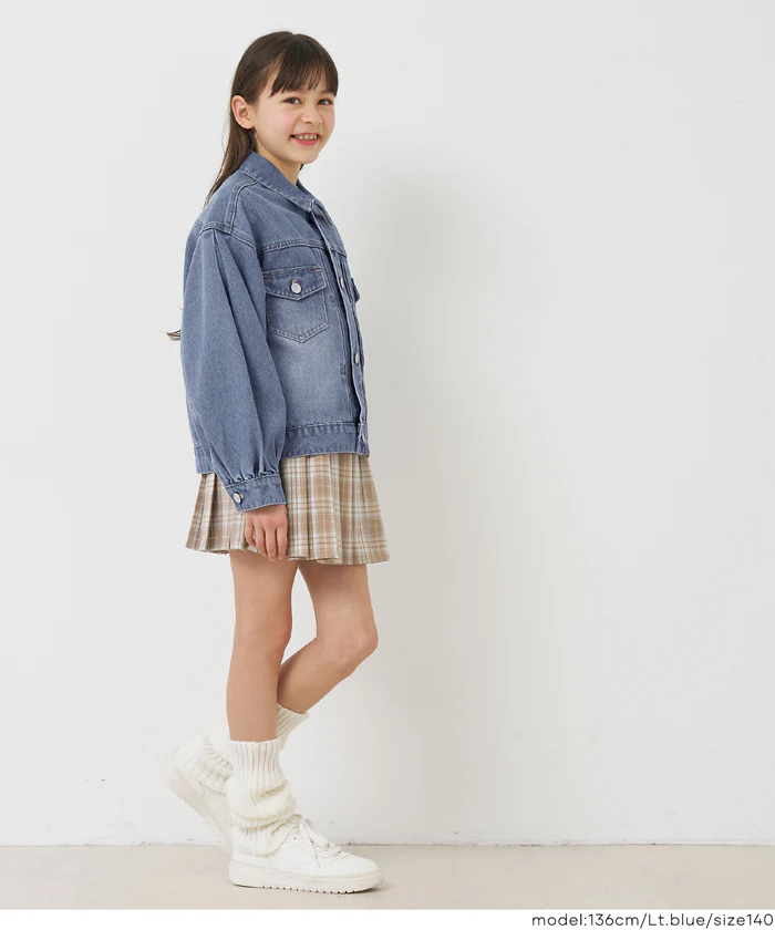 親子お揃いビッグシルエットデニムジャケット キッズ メール便不可 - Image 3