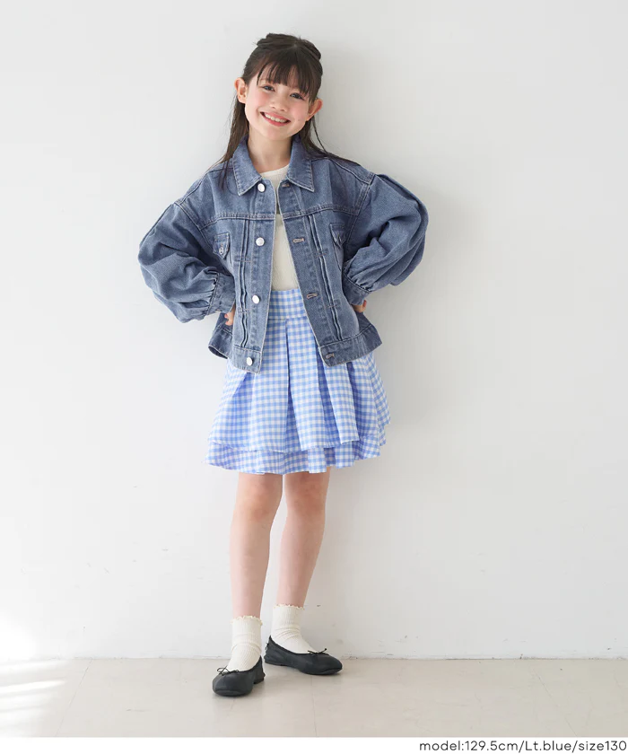 親子お揃いビッグシルエットデニムジャケット キッズ メール便不可 - Image 7