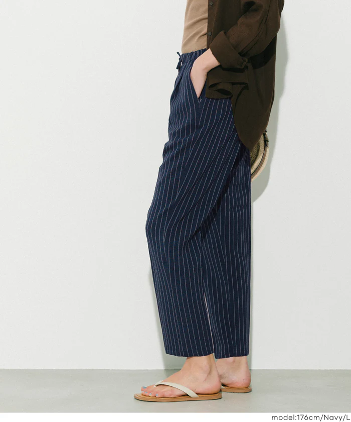 ストライプテーパードパンツ レディース メール便不可 - Image 9