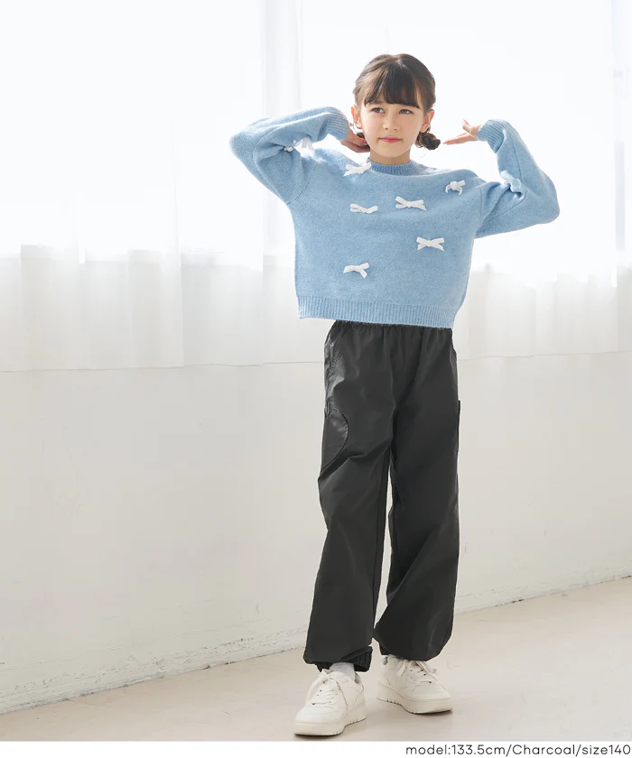 セール★1990円→1690円 サイドハートポケットジョガーパンツ キッズ メール便不可 - Image 2