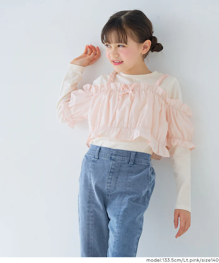 セール★2490円→1490円 ビスチェ＆長袖Tシャツ 2点セット キッズ メール便不可 - Image 12