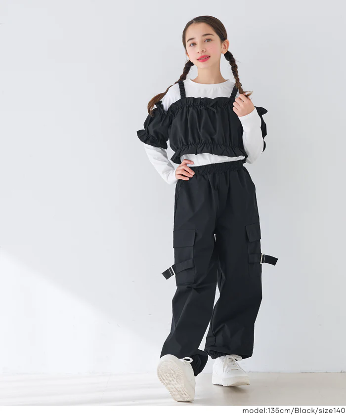 セール★2490円→1490円 ビスチェ＆長袖Tシャツ 2点セット キッズ メール便不可 - Image 2