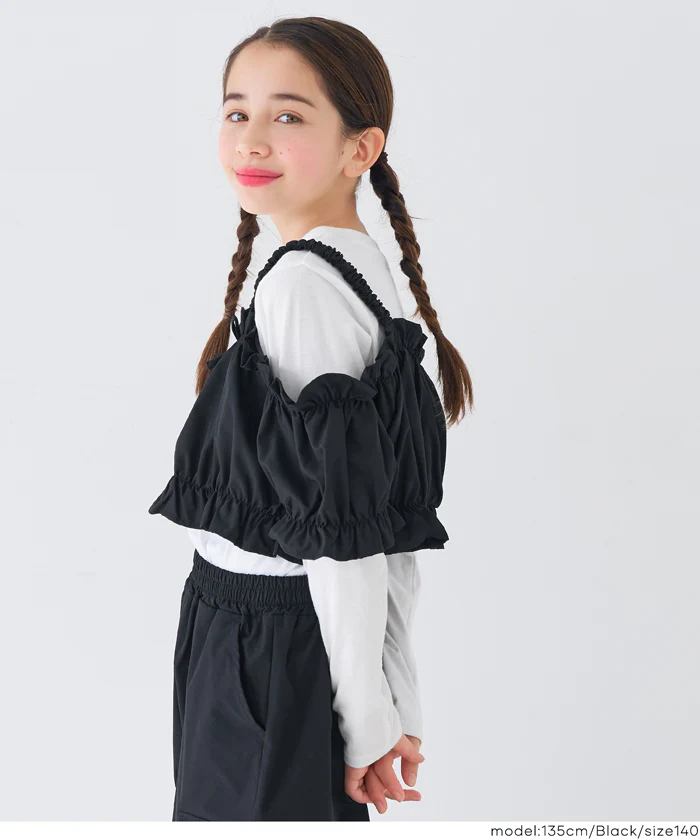 セール★2490円→1490円 ビスチェ＆長袖Tシャツ 2点セット キッズ メール便不可 - Image 3