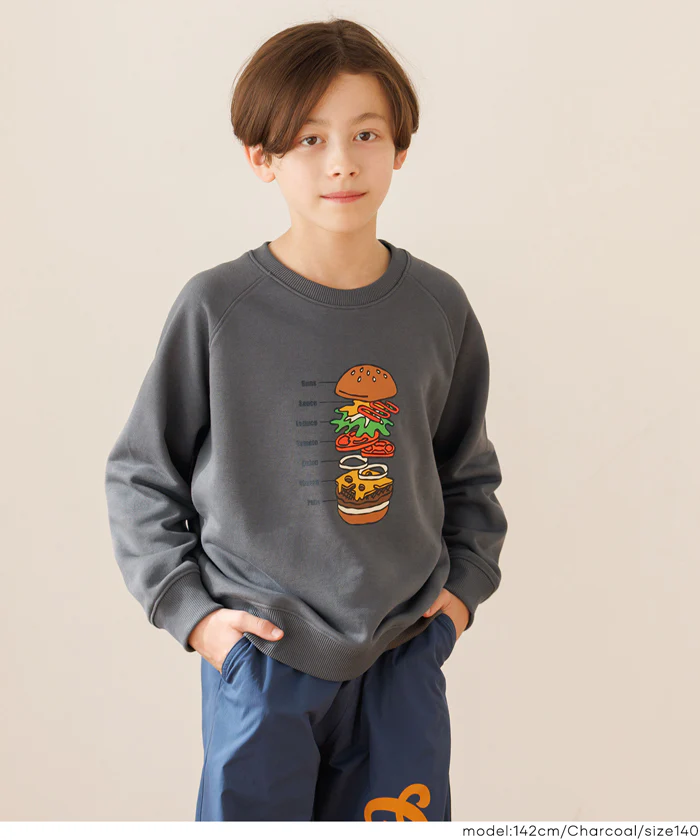 イラストラグランスウェットトップス キッズ メール便不可 - Image 11