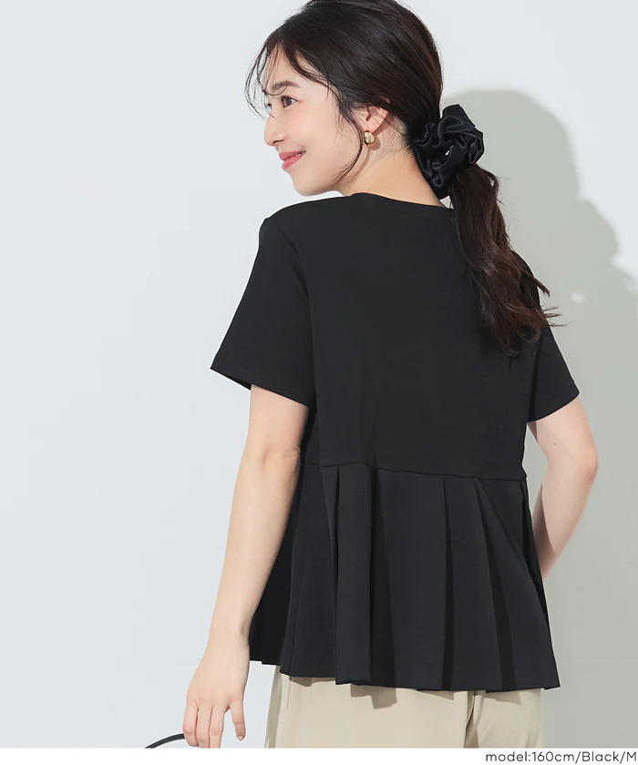 タック異素材切替Tシャツ レディース メール便不可 - Image 10