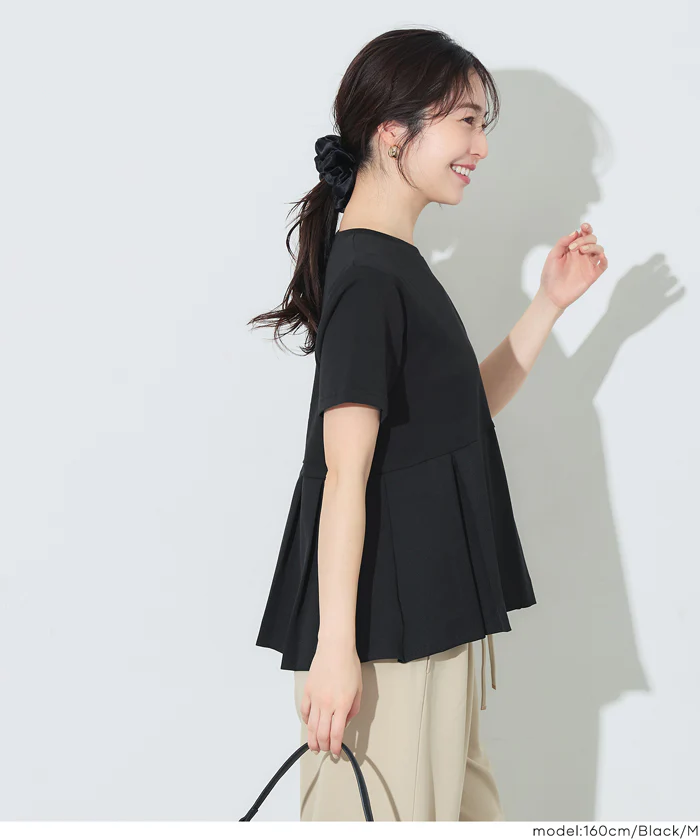 タック異素材切替Tシャツ レディース メール便不可 - Image 12