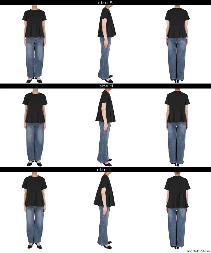タック異素材切替Tシャツ レディース メール便不可 - Image 14