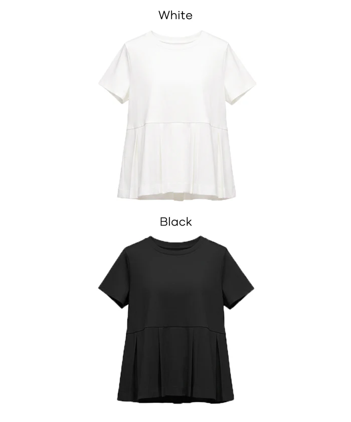 タック異素材切替Tシャツ レディース メール便不可 - Image 16