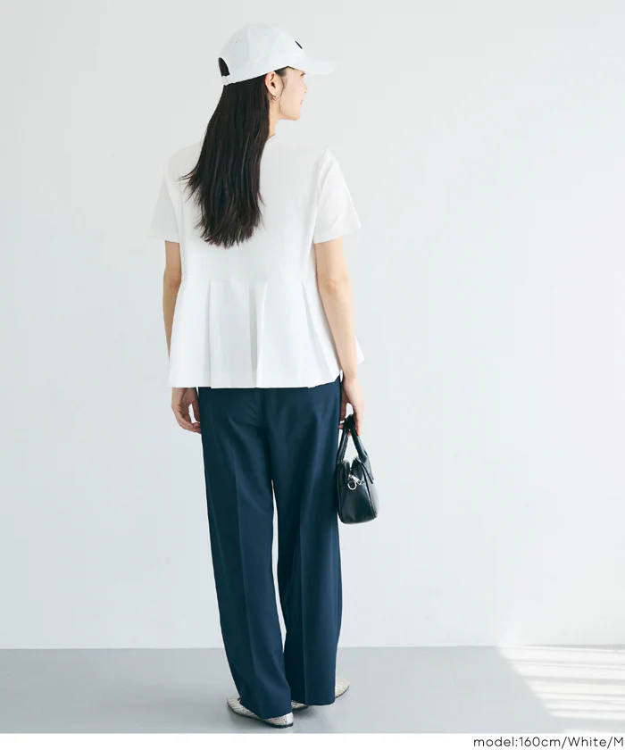 タック異素材切替Tシャツ レディース メール便不可 - Image 5