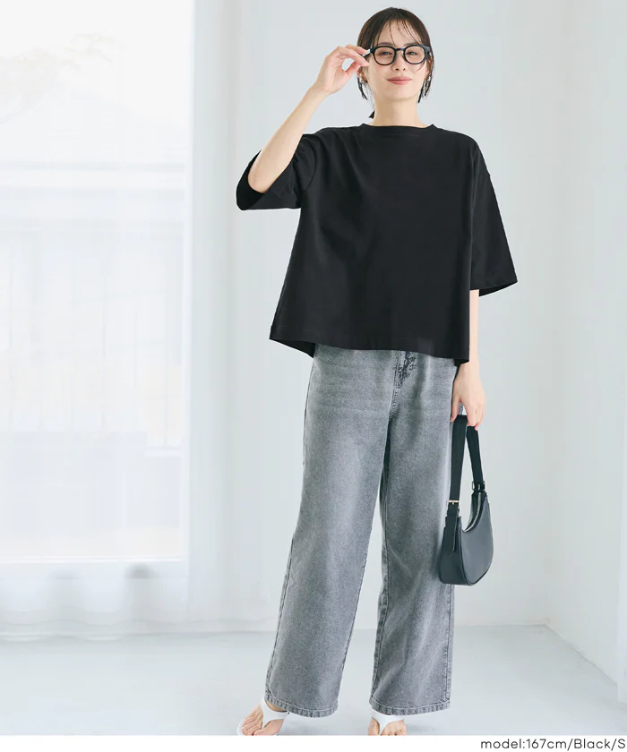 ５分袖バックギャザーTシャツ レディース メール便不可 - Image 10