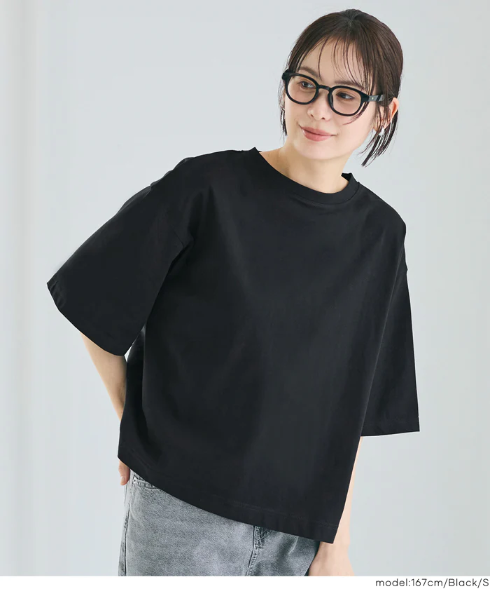 ５分袖バックギャザーTシャツ レディース メール便不可 - Image 12