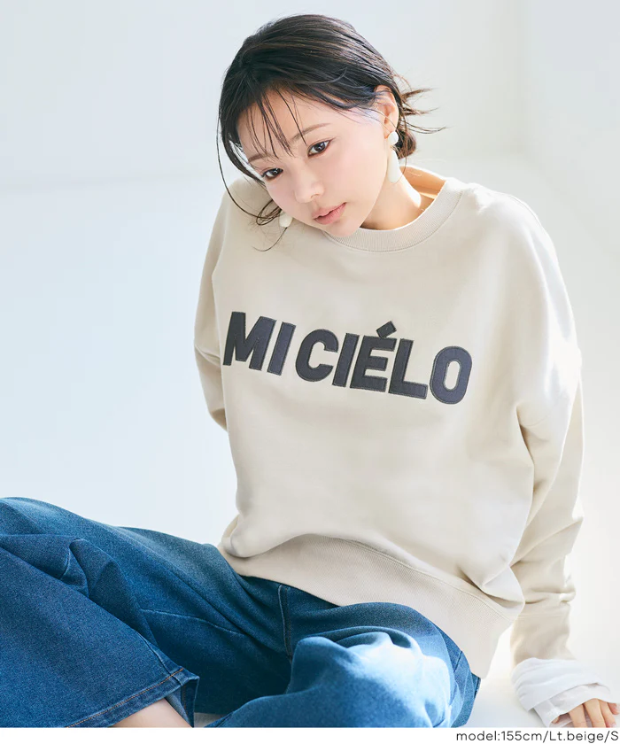 セール★2990円→1490円 ワッペン刺繍裏毛トレーナー レディース メール便不可 - Image 14