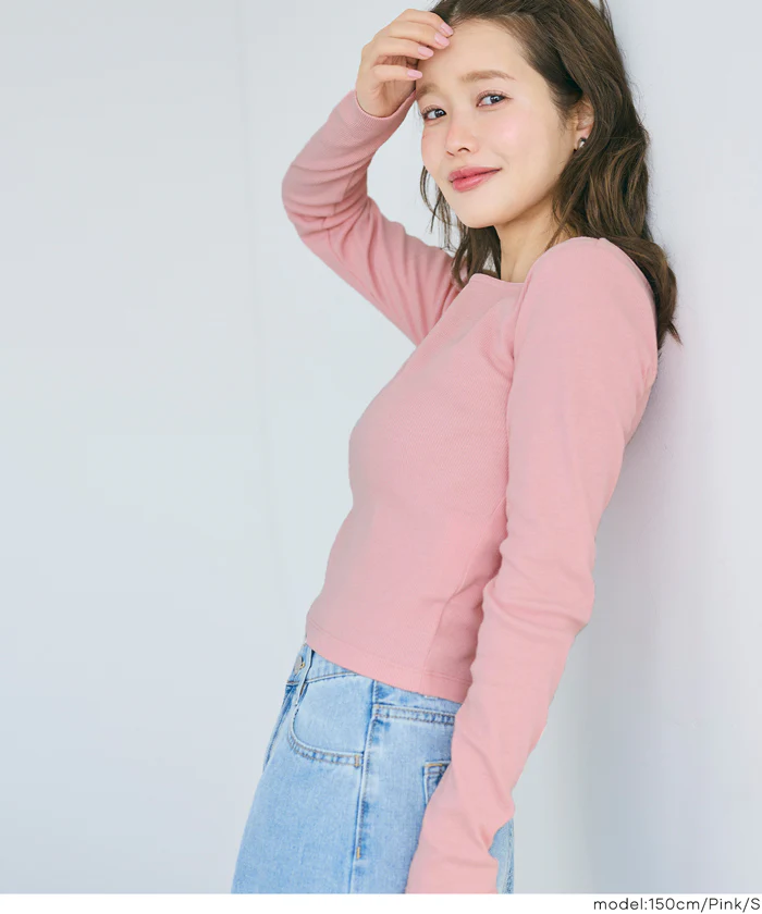 ボートネックリブTシャツ レディース メール便不可 - Image 11