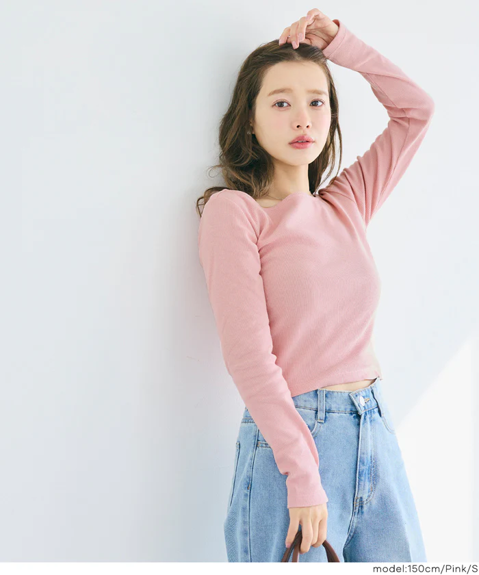 ボートネックリブTシャツ レディース メール便不可 - Image 13