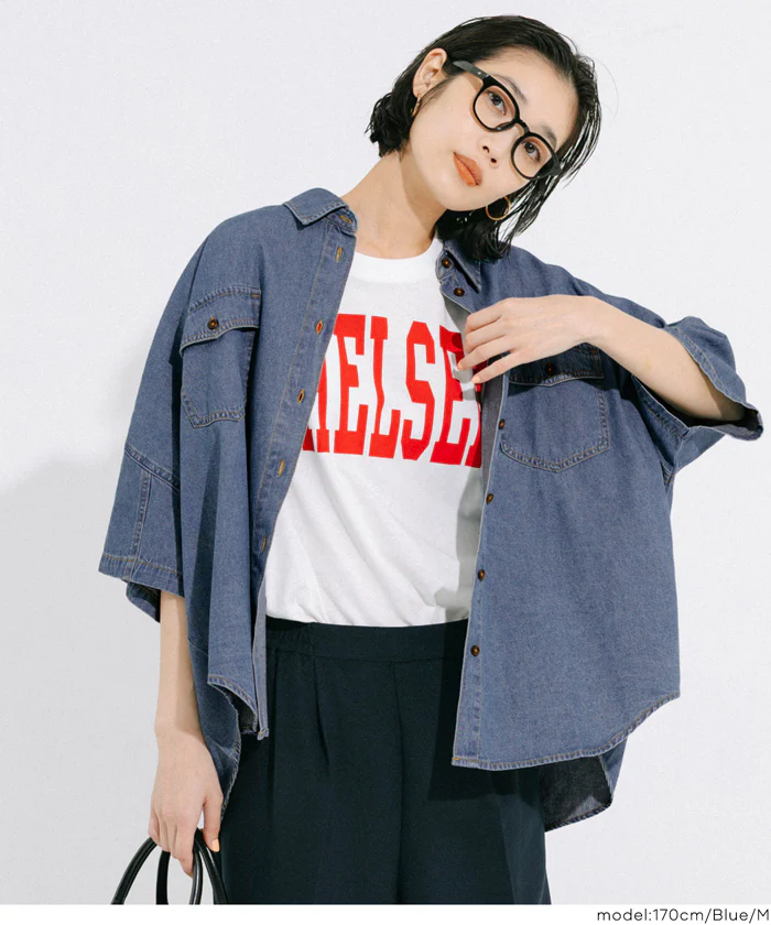 デニムビック半袖シャツ レディース メール便不可 - Image 13
