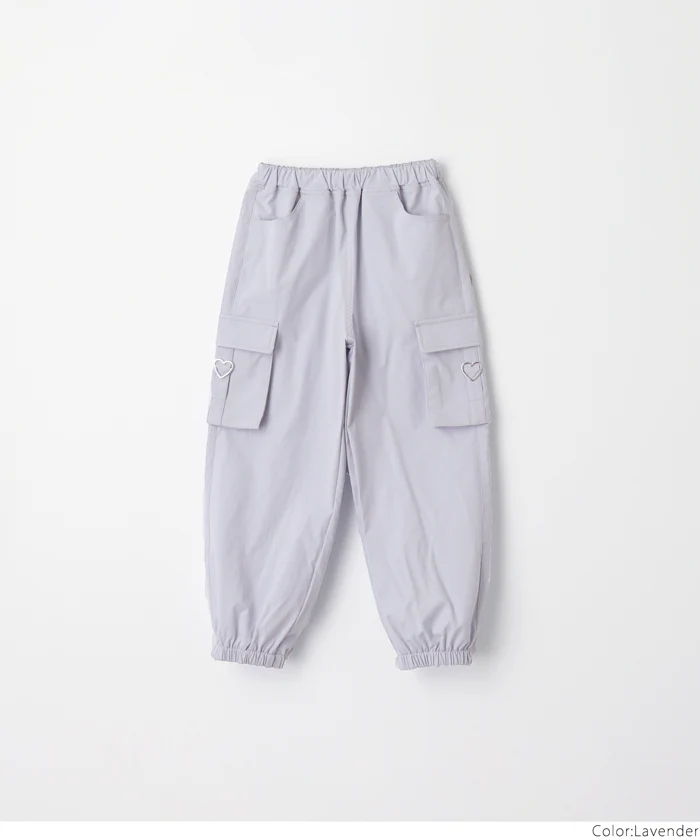 【DAILY WARM】 裏微起毛ハートカーゴパンツ キッズ メール便不可 - Image 15