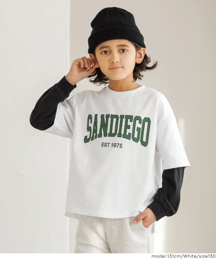 セール★1690円→990円 長袖レイヤードTシャツ キッズ メール便不可 - Image 10