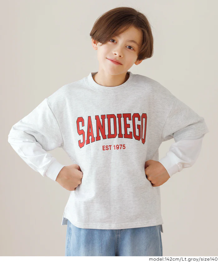 セール★1690円→990円 長袖レイヤードTシャツ キッズ メール便不可 - Image 7