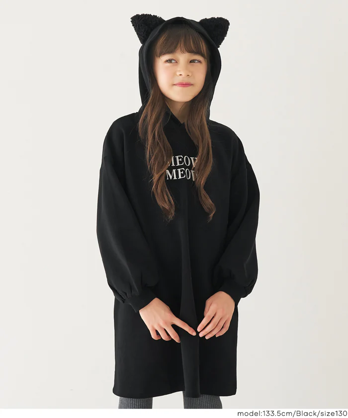 裏起毛ネコ耳ワンピース キッズ メール便不可 - Image 11