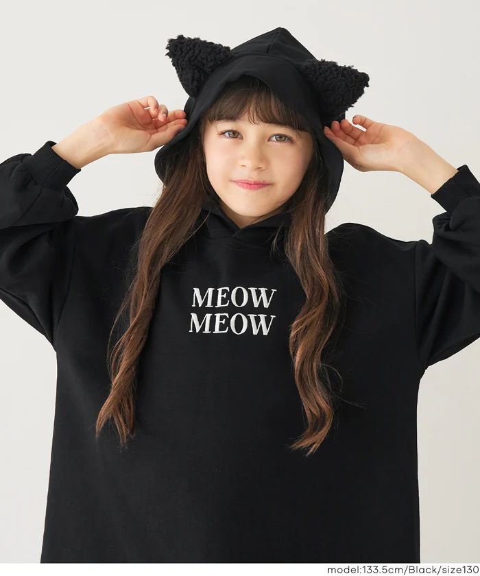 裏起毛ネコ耳ワンピース キッズ メール便不可 - Image 12