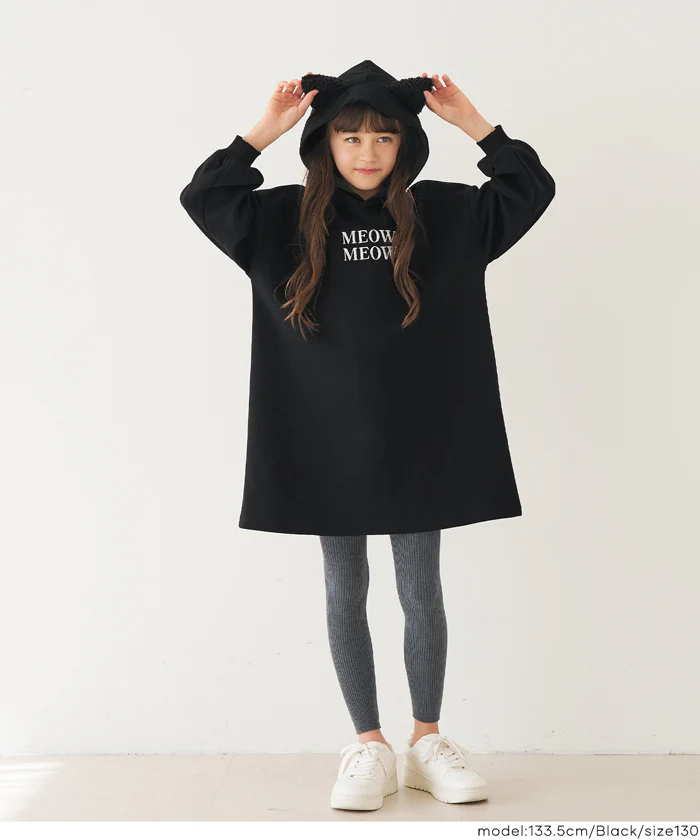 裏起毛ネコ耳ワンピース キッズ メール便不可 - Image 9