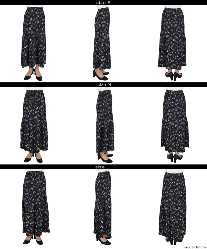花柄プリーツロングスカート レディース メール便不可 - Image 11