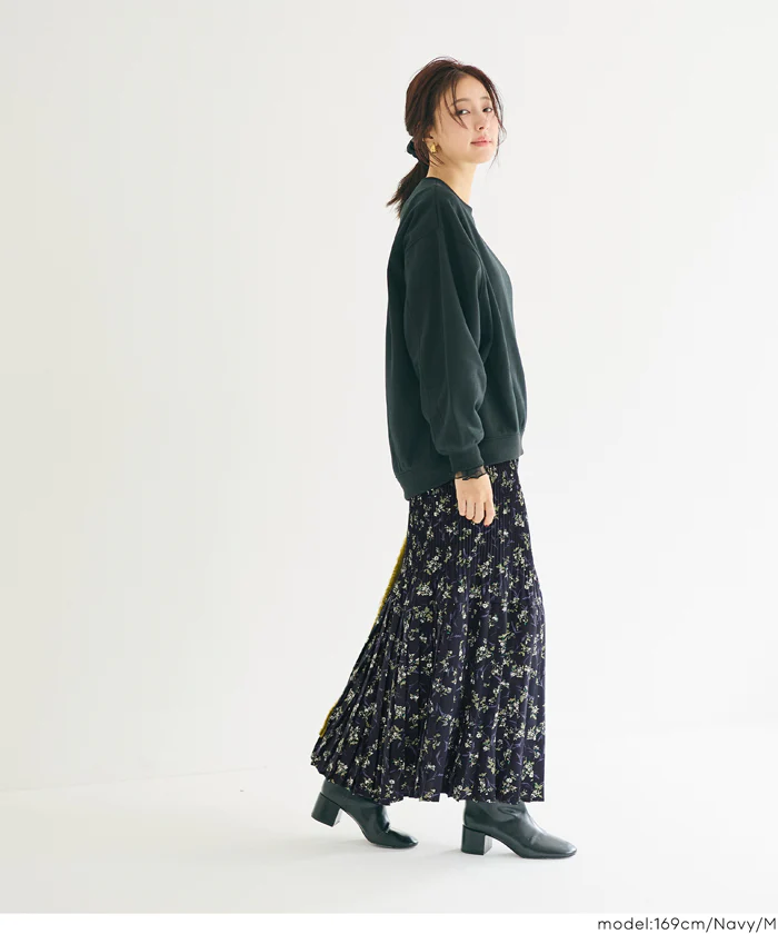 花柄プリーツロングスカート レディース メール便不可 - Image 8