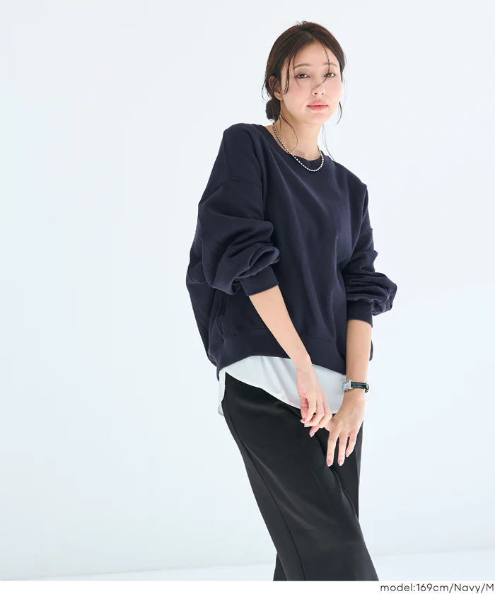 セール★2690円→1490円 裏毛ボリュームシルエットスウェット レディース メール便不可 - Image 12