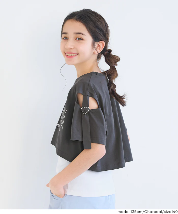 肩あきTシャツ＆タンクトップ 2点セット キッズ メール便不可 - Image 3