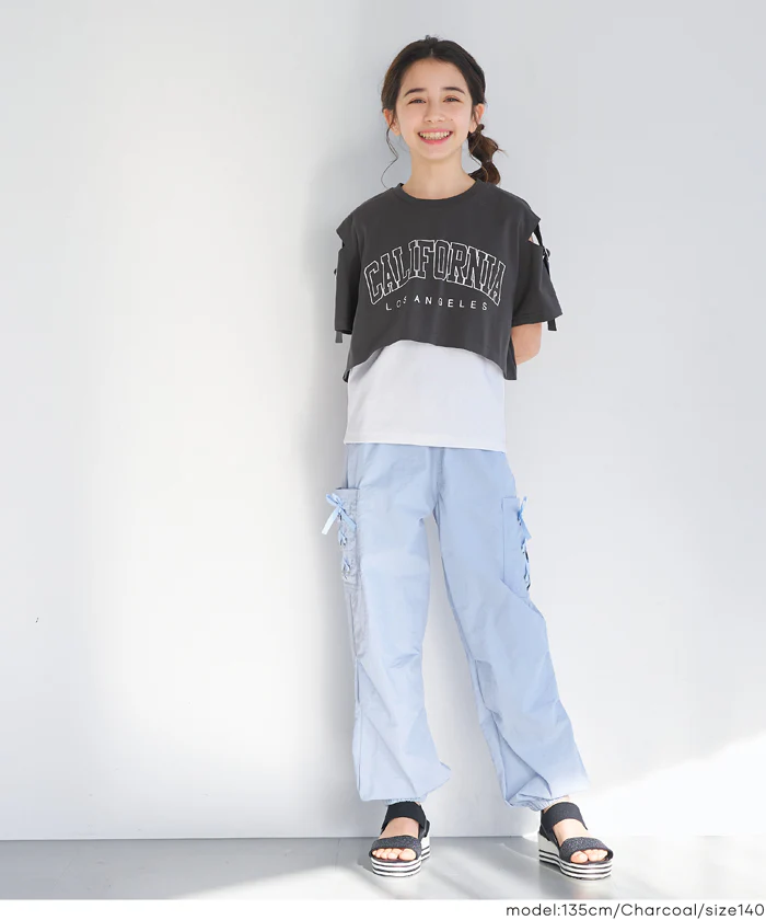肩あきTシャツ＆タンクトップ 2点セット キッズ メール便不可 - Image 4