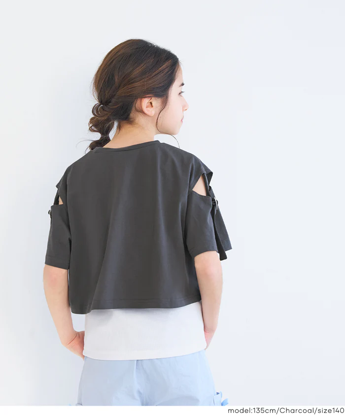 肩あきTシャツ＆タンクトップ 2点セット キッズ メール便不可 - Image 5