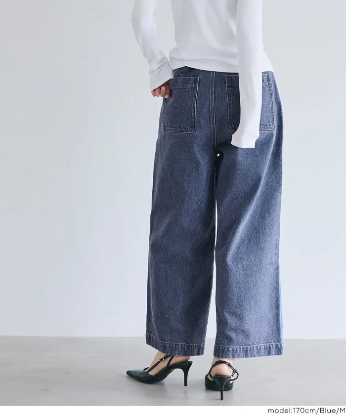 セール★3990円→3490円 タックデニムパンツ レディース メール便不可 - Image 7