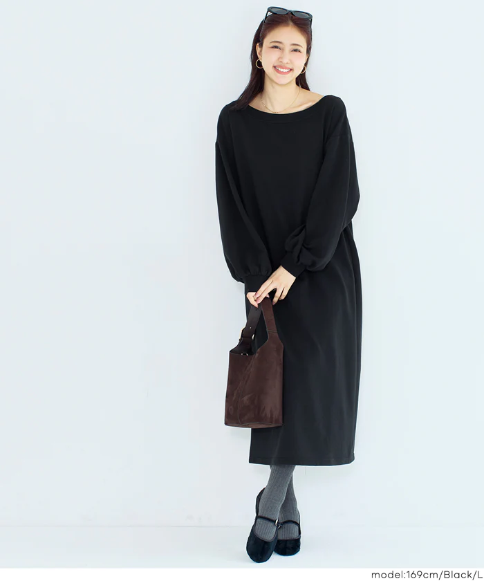 セール★2690円→2490円 裏毛2wayオフショルダーワンピース レディース メール便不可 - Image 13