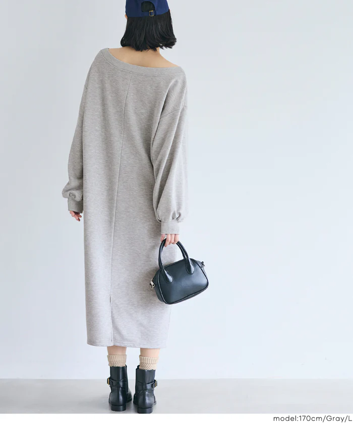 セール★2690円→2490円 裏毛2wayオフショルダーワンピース レディース メール便不可 - Image 5