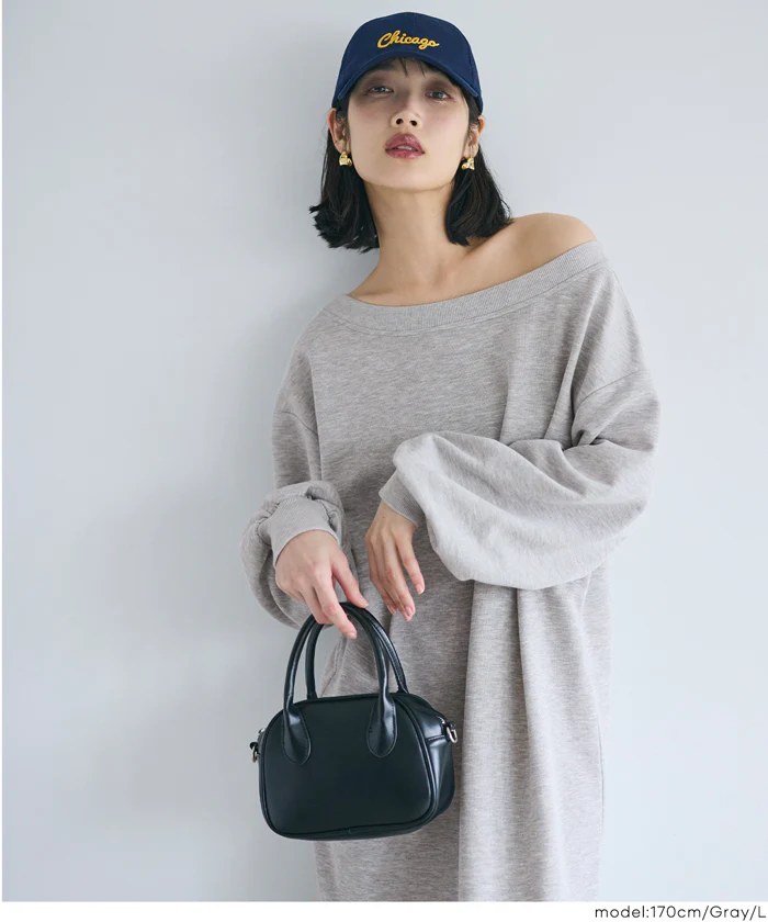 セール★2690円→2490円 裏毛2wayオフショルダーワンピース レディース メール便不可 - Image 6