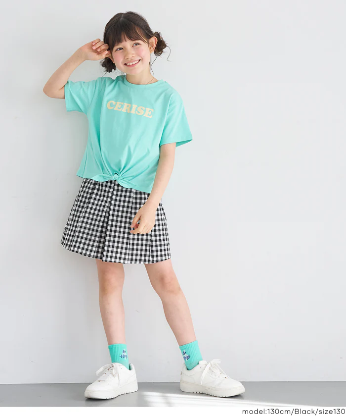 ギンガムチェックプリーツスカート キッズ メール便不可 - Image 6