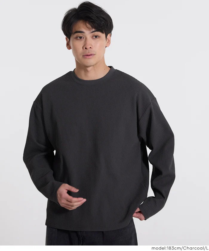 セール★2490円→1990円 EAZY TEX ワッフルロンT メンズ メール便不可 - Image 6
