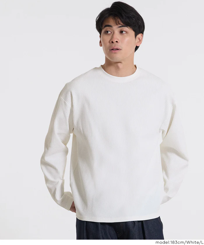 セール★2490円→1990円 EAZY TEX ワッフルロンT メンズ メール便不可 - Image 8