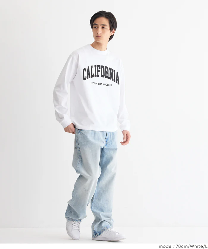 セール★1690円→1490円 カレッジプリントロンT メンズ メール便不可 - Image 2