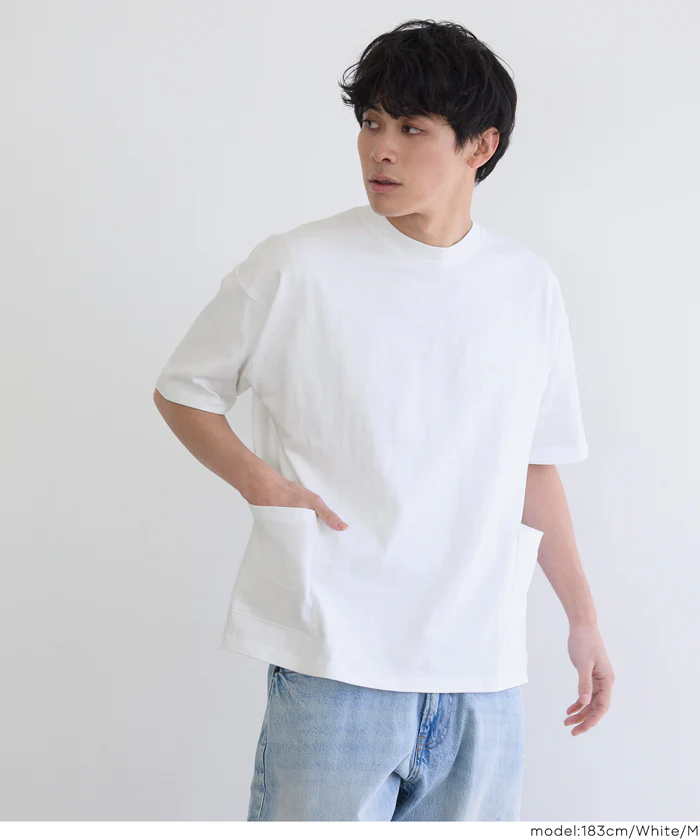ヘビーウェイト裾ダブルポケットTシャツ メンズ レディース メール便不可 - Image 12