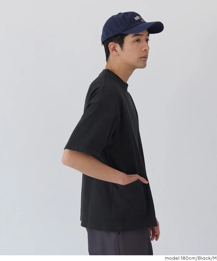 ヘビーウェイト裾ダブルポケットTシャツ メンズ レディース メール便不可 - Image 4