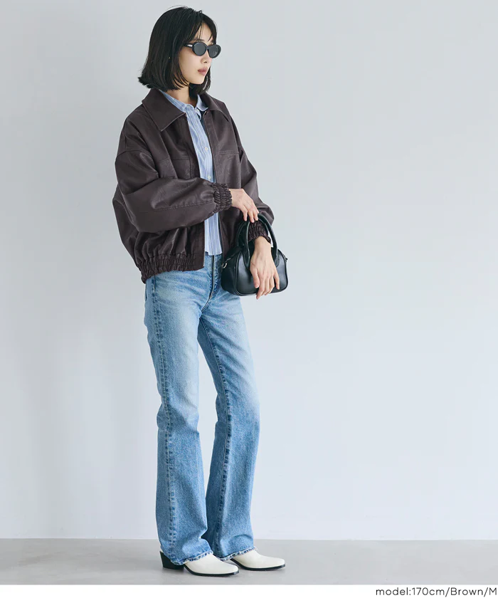 フェイクレザージャケット レディース 送料無料/メール便不可 - Image 5