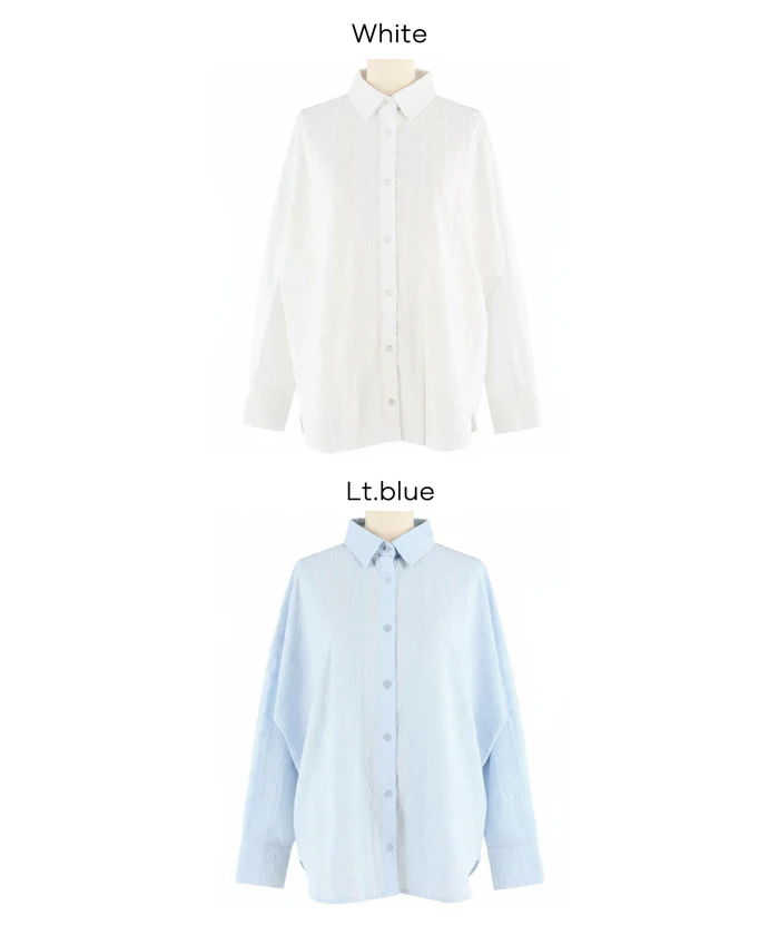 コットンレースビッグサイズシャツ レディース メール便不可 - Image 16