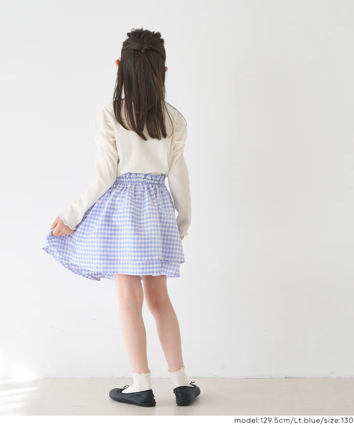 ギンガムチェックスカート キッズ メール便不可 - Image 5