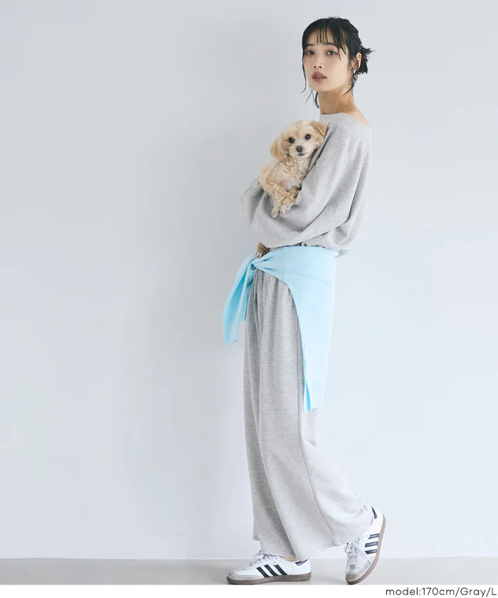 裏毛スウェットワイドパンツ レディース メール便不可 - Image 5