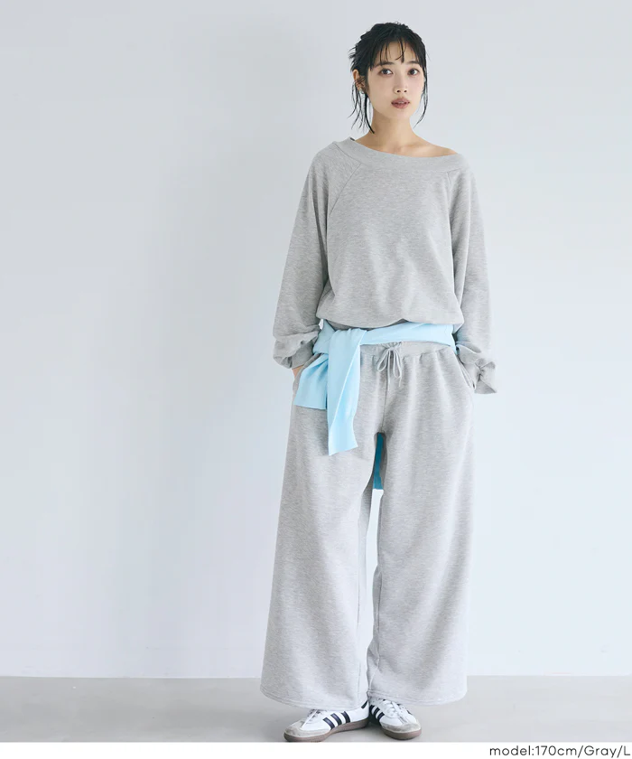 裏毛スウェットワイドパンツ レディース メール便不可 - Image 7
