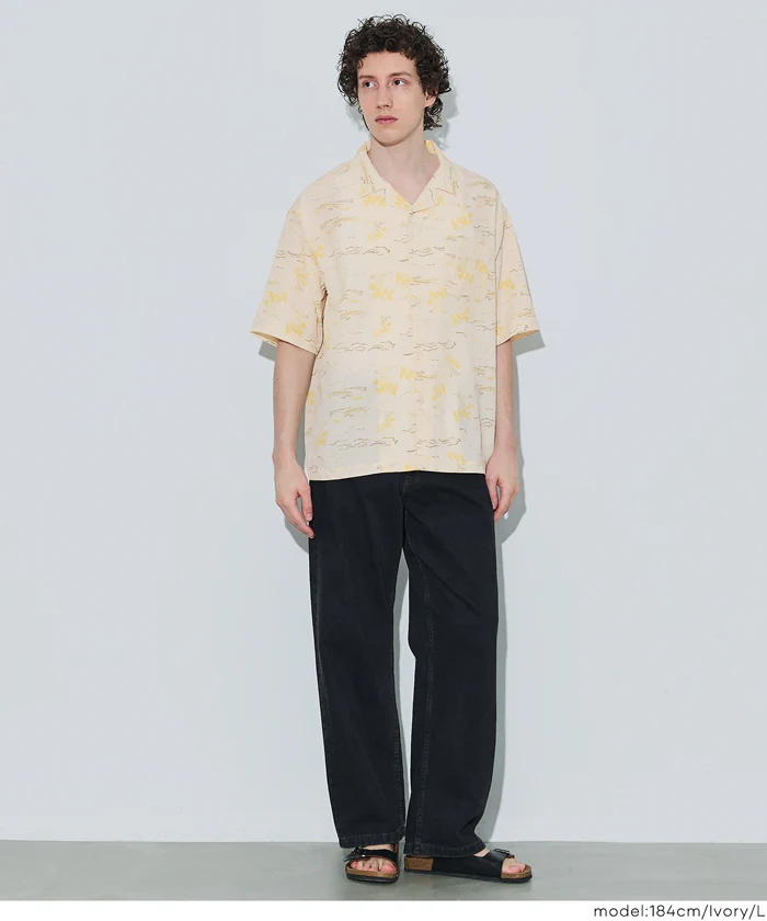 リネンライクアロハ柄半袖シャツ メンズ メール便不可 - Image 6