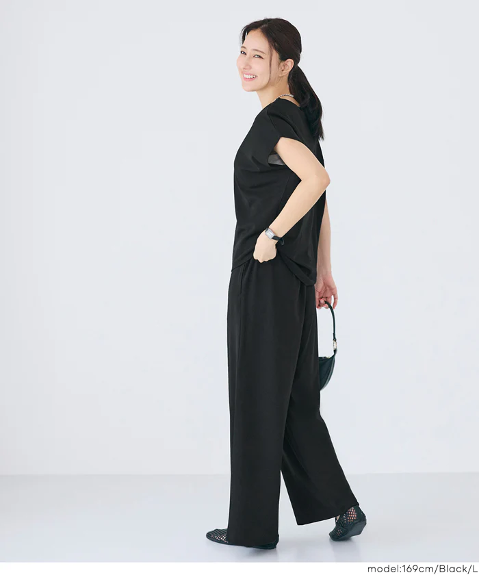 カットジョーゼットイージーパンツ レディース メール便不可 - Image 13